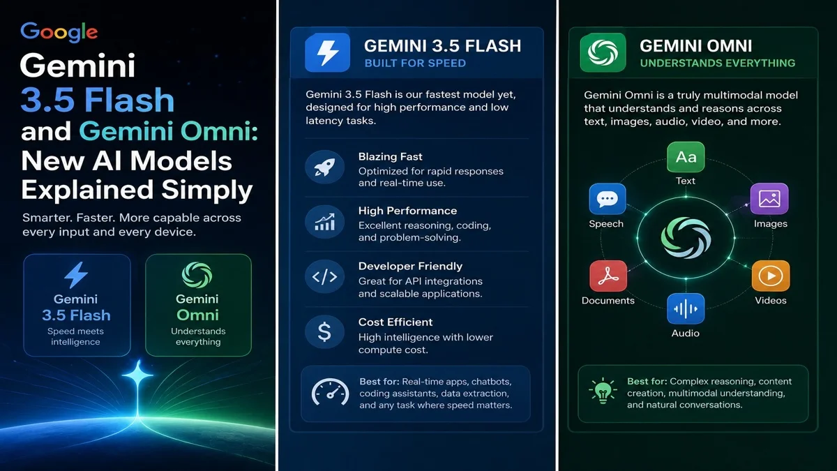 Google Gemini 3.5 Flash and Gemini Omni: New AI Models Explained Simply