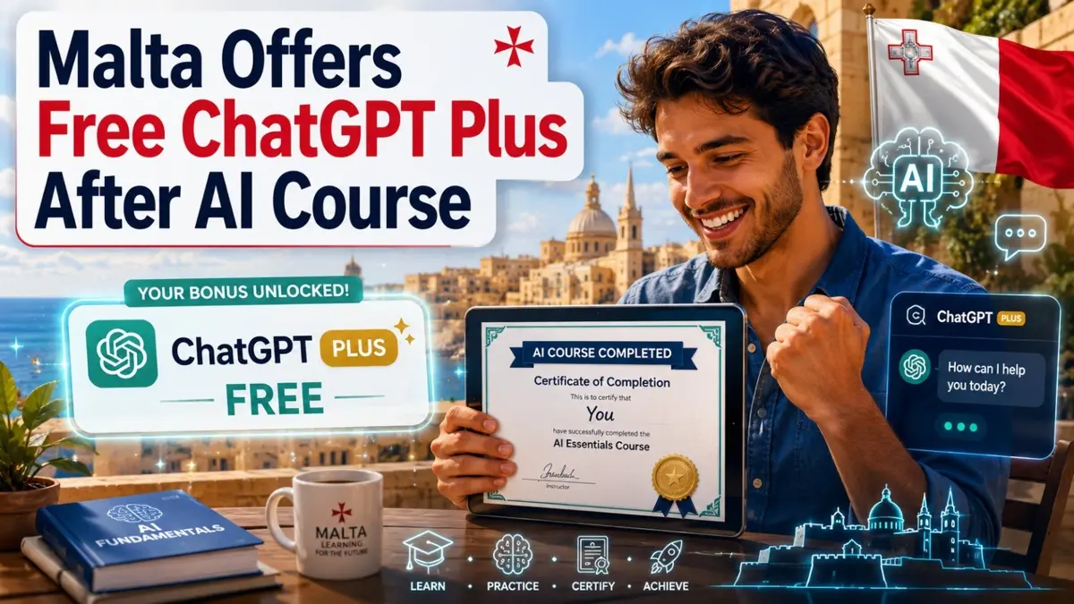 Malta Offers Free ChatGPT Plus After AI Course