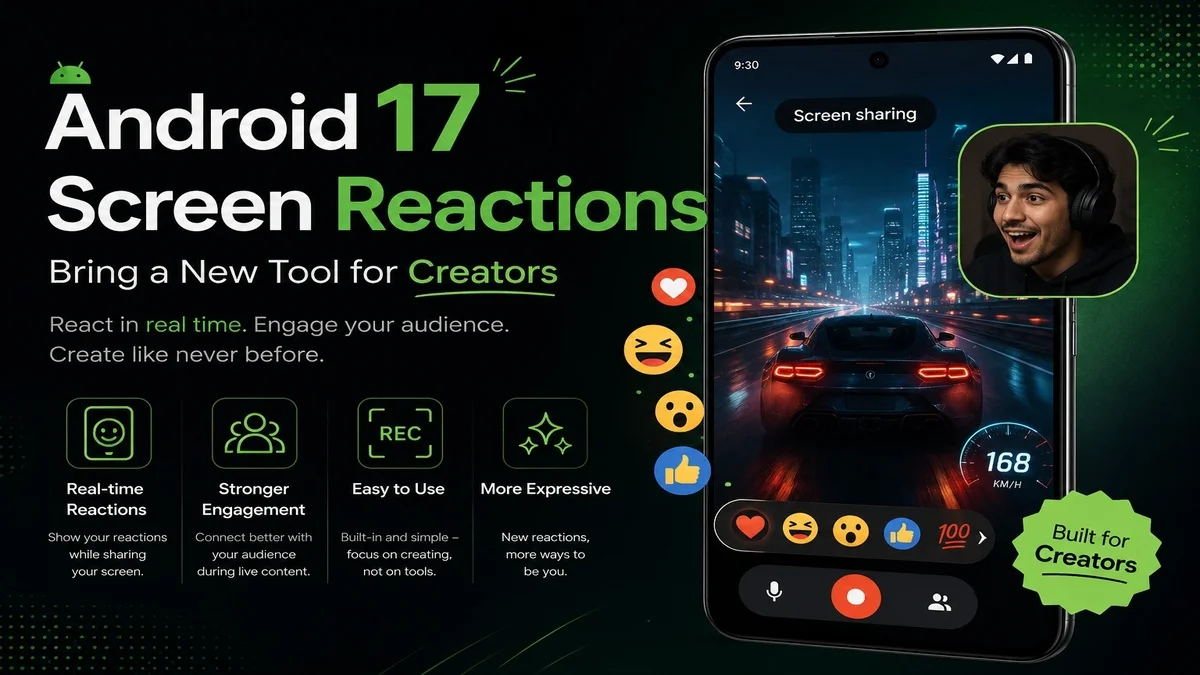 Android 17 Screen Reactions Bring a New Tool for Creators