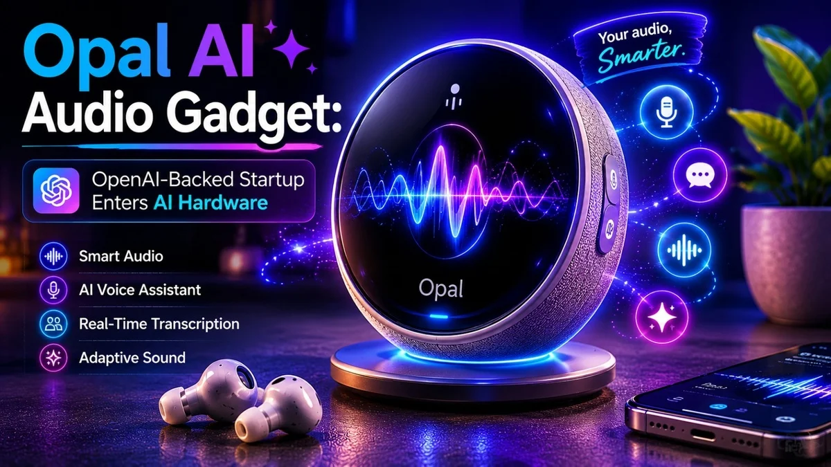 Opal AI Audio Gadget: OpenAI-Backed Startup Enters AI Hardware