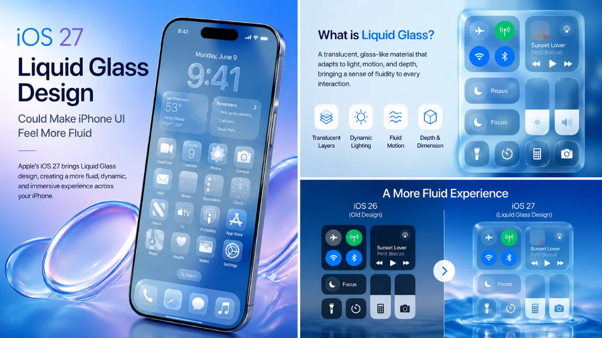 iOS 27 Liquid Glass Design Could Make iPhone UI Feel More Fluid