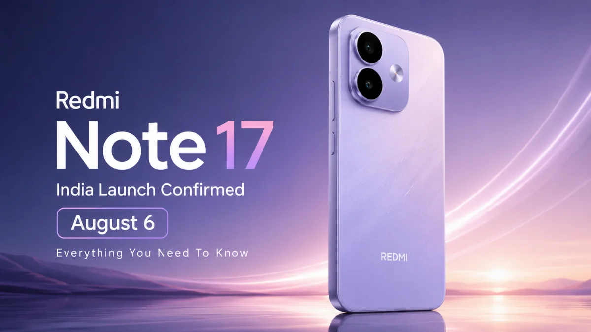  Redmi Note 17 Launch Confirmed: India Debut Set for August 6