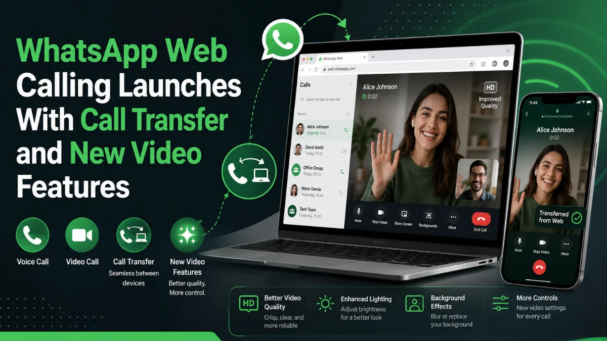  WhatsApp Web Calling Launches With Call Transfer and New Video Features