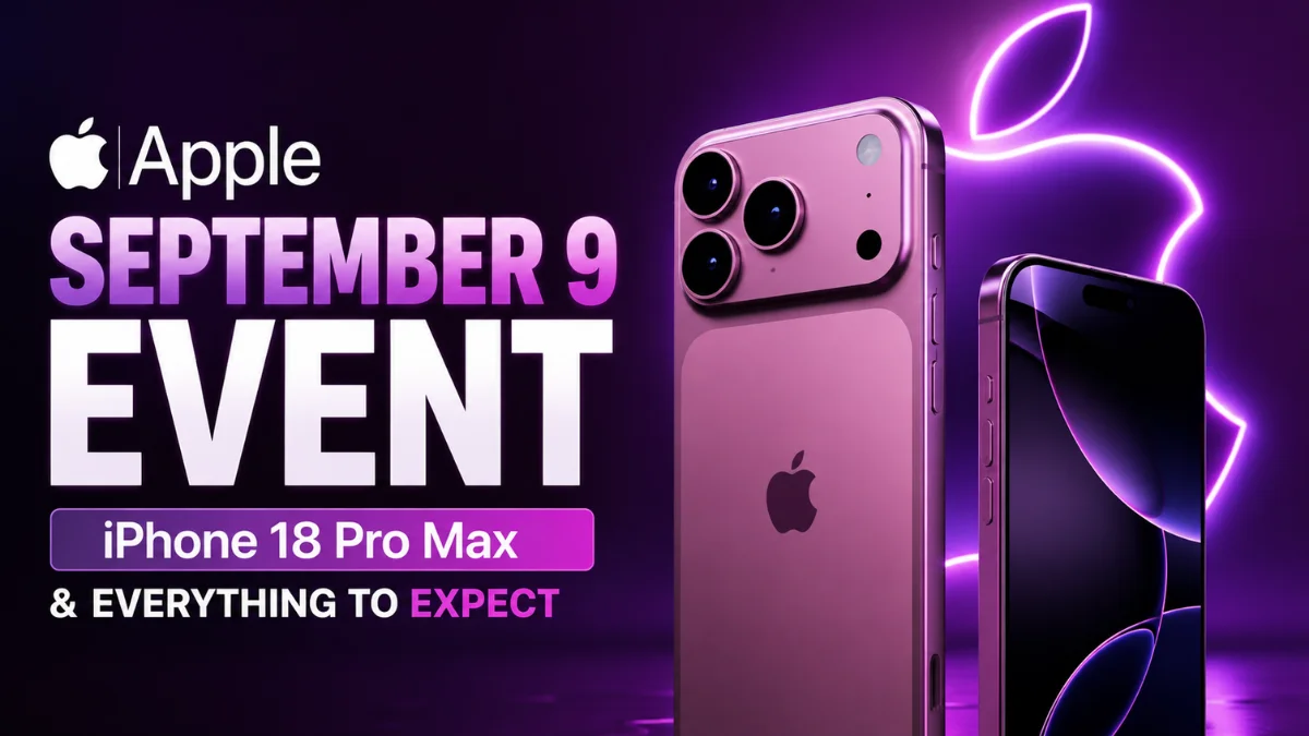  Apple September 9 Event Confirmed: iPhone 18 Pro, Foldable iPhone and More Expected
