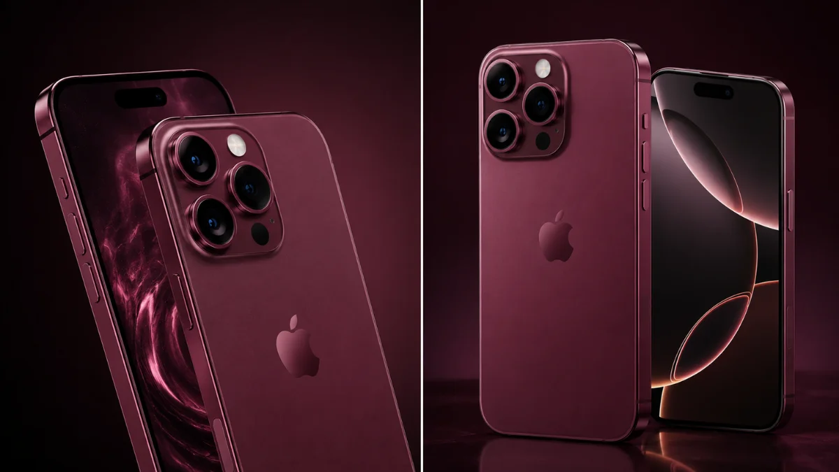 iPhone 18 Pro Dark Cherry colour concept