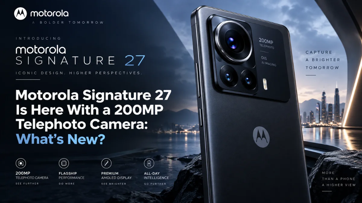 Motorola Signature 27 Unveiled With a 200MP Telephoto Camera: What’s New?