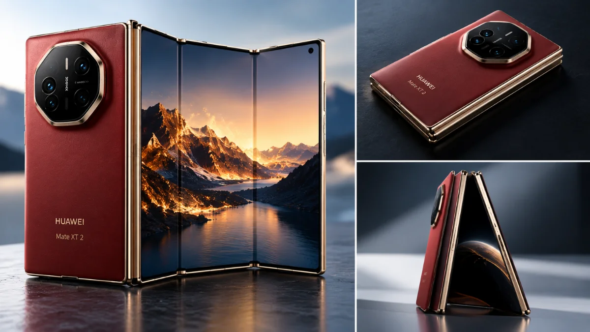 Huawei Mate XT 2 unfolded 10.2-inch OLED display