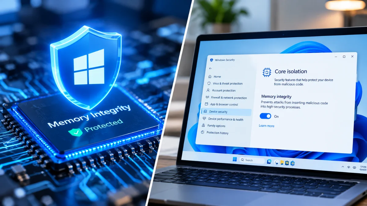 Windows 11 Core isolation Memory Integrity settings