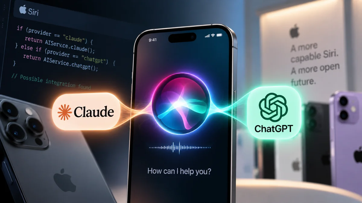 Apple Siri AI third-party model integration with Claude and ChatGPT