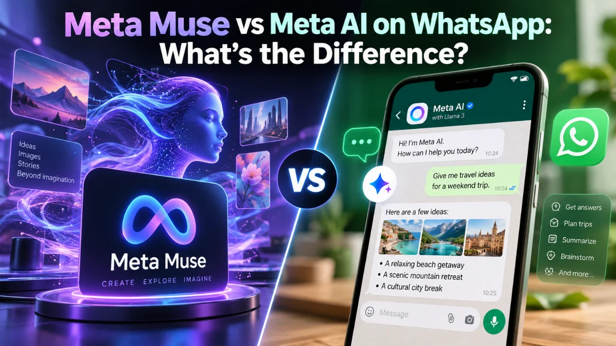  Meta Muse vs Meta AI on WhatsApp: What’s the Difference?
